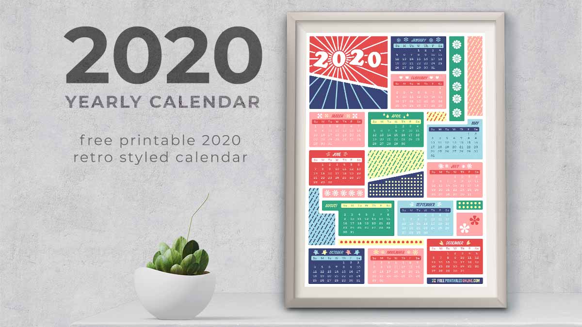 2020 Free Printable Calendar | LaptrinhX / News