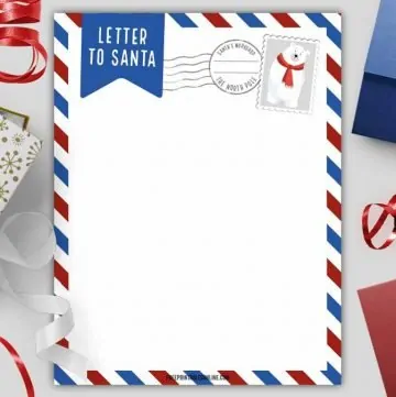 Printable Blank Letter to Santa