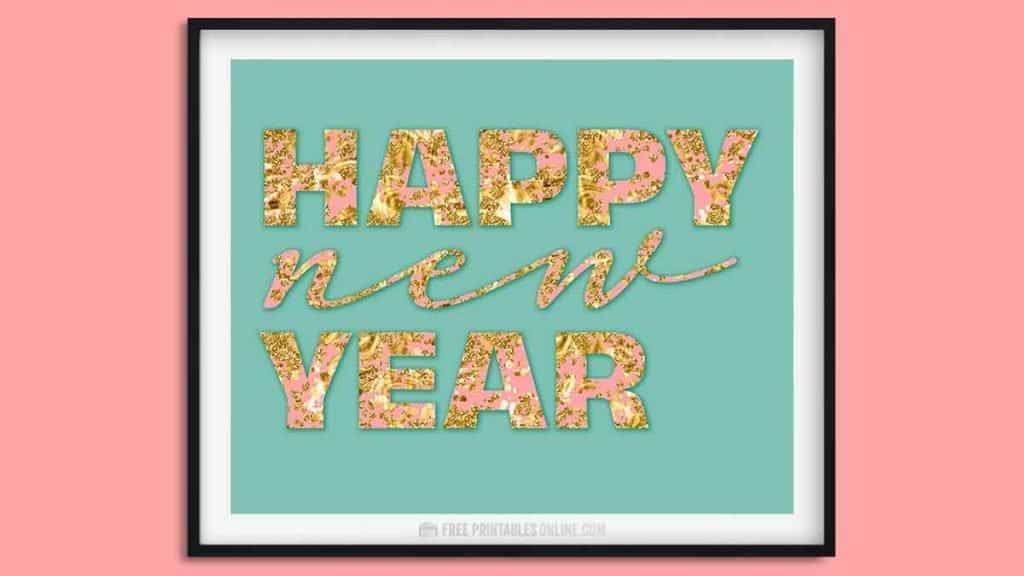 Happy New Year Wall Art