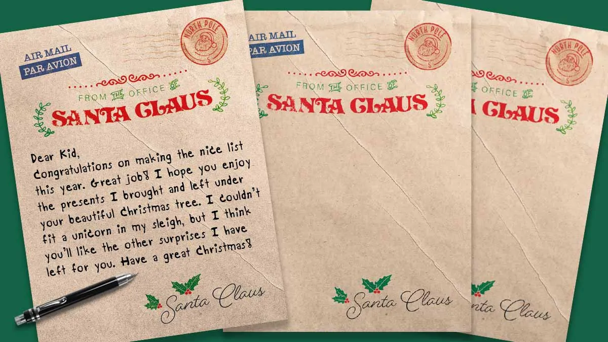 Letter from Santa Template - Free Printables Online Intended For Free Printable Letter From Santa Template