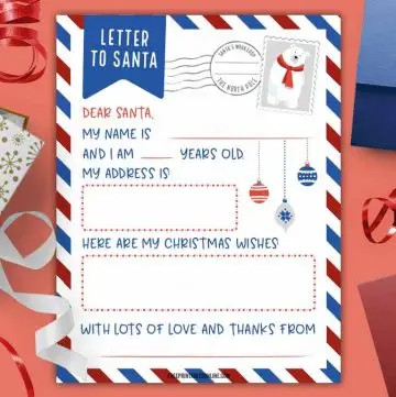 Letter to Santa to Fill in