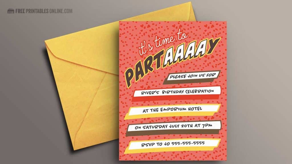 Time to Party Invitation
