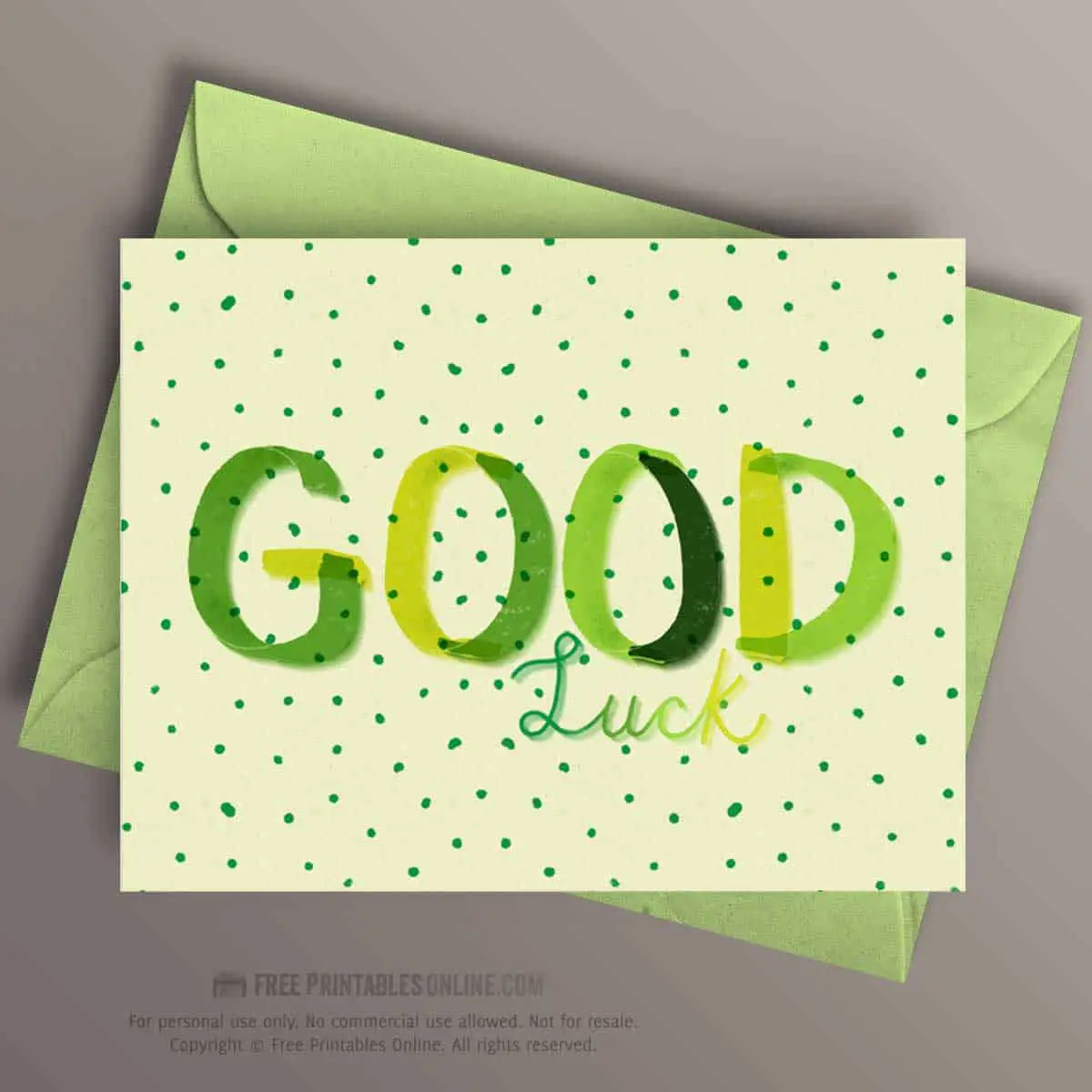 Good Luck Note Card - Free Printables Online