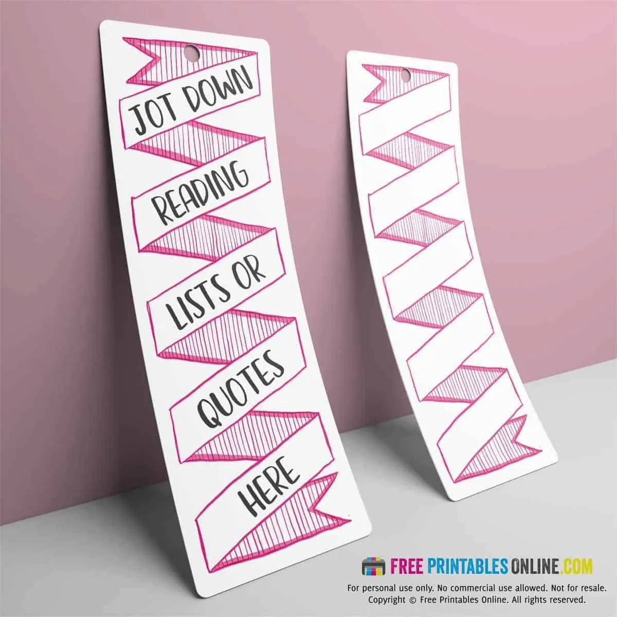 personalized banner bookmark free printables online