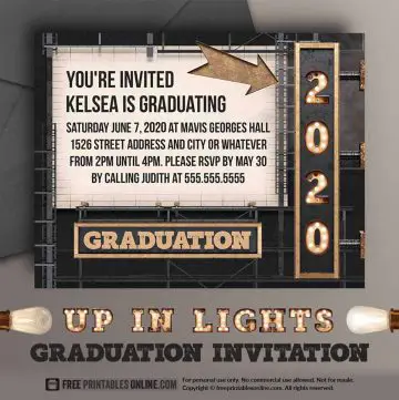 2020 Graduation Invitation to Personalize