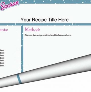 Printable Snowman Recipe Pages