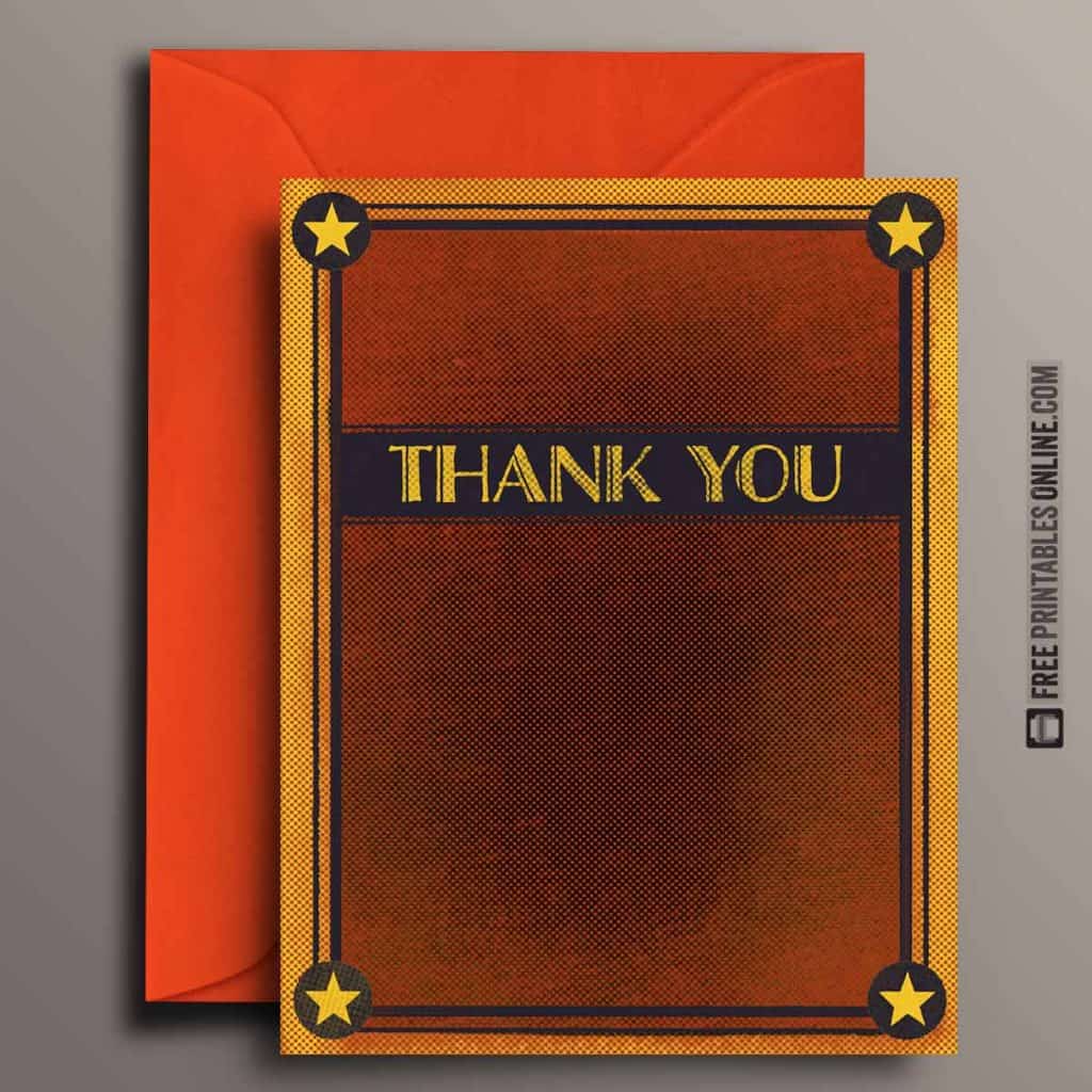 Blank Halftone Thank You Card