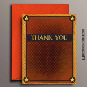 Halftone Thank You Card