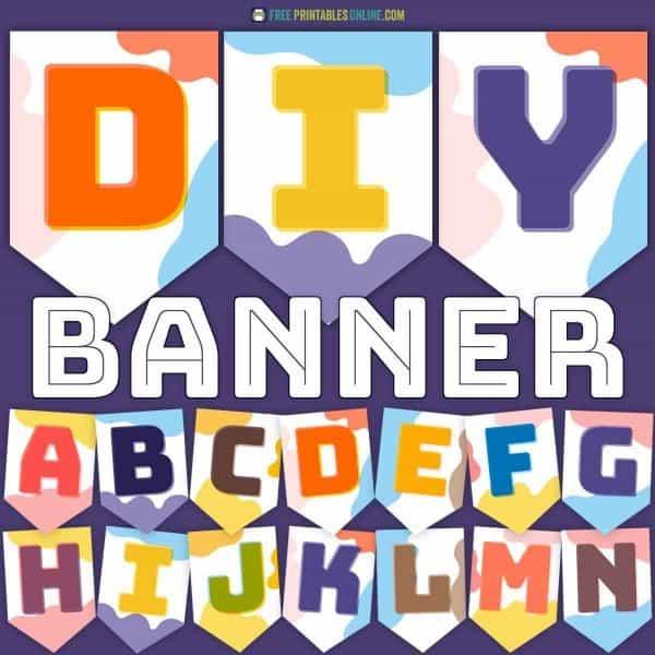 DIY Splodge Alphabet Banners - Free Printables Online
