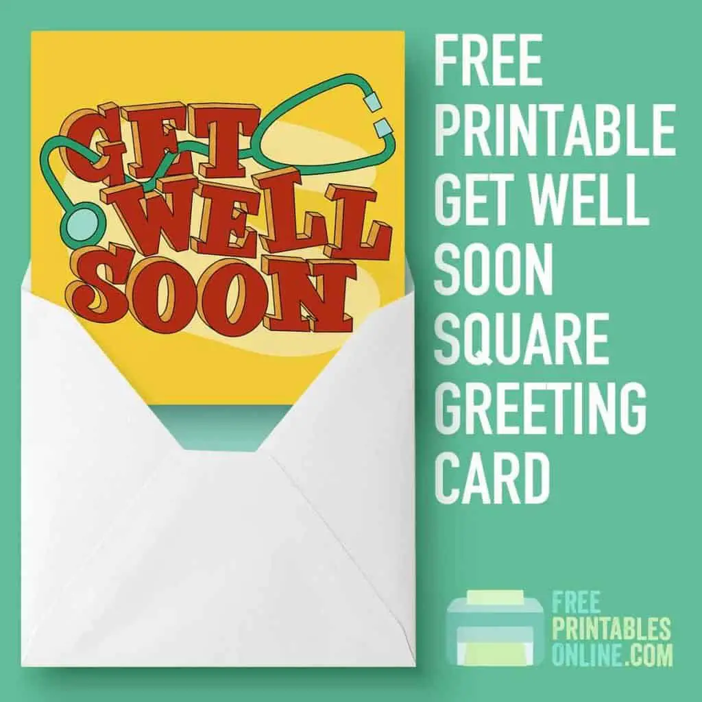 Free printable get well soon card