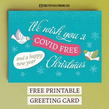 We wish you a covid free Christmas card