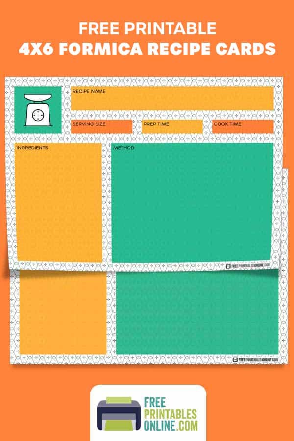 Formica 4x6 Recipe Cards