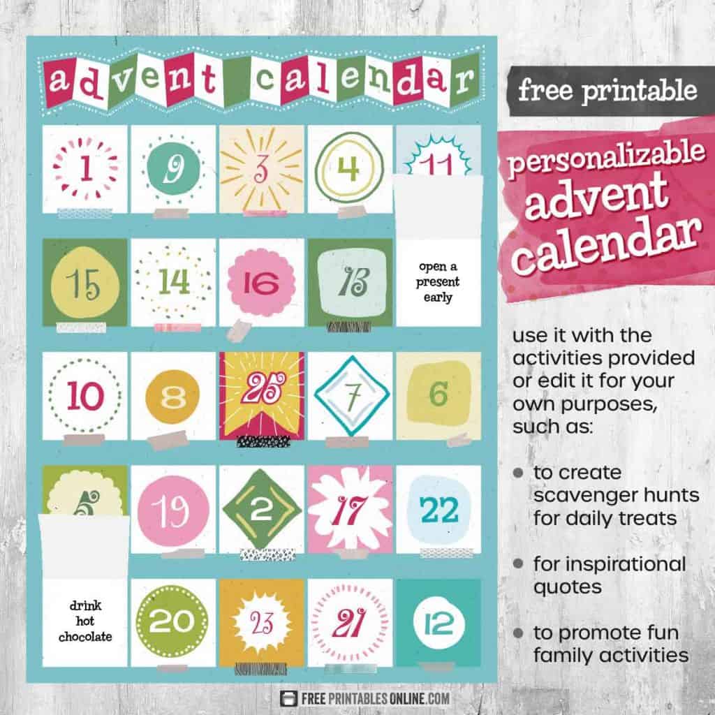 Advent Calendar 2024 Printable Anissa Lauryn