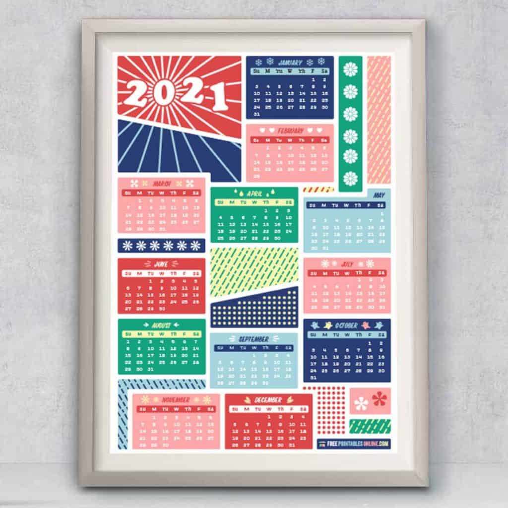 2021 Free Printable Calendar
