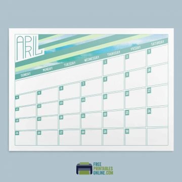 Printable April 2021 Calendar