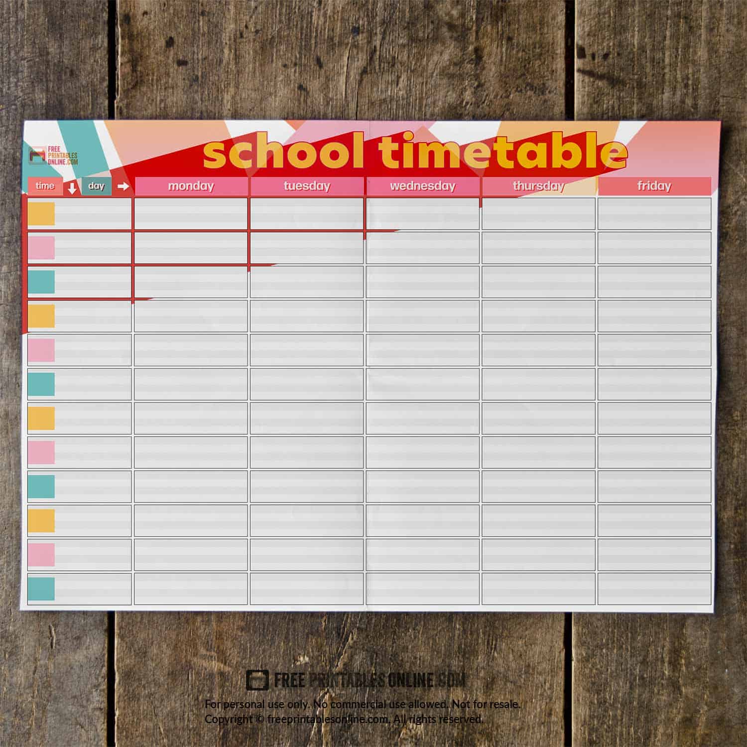 timetable templates