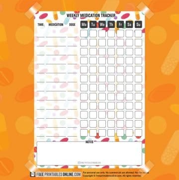 printable medication tracker