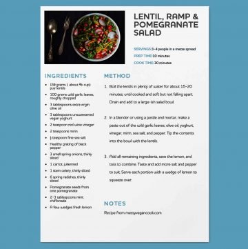 thumbnail of Minimal editable recipe page with picture