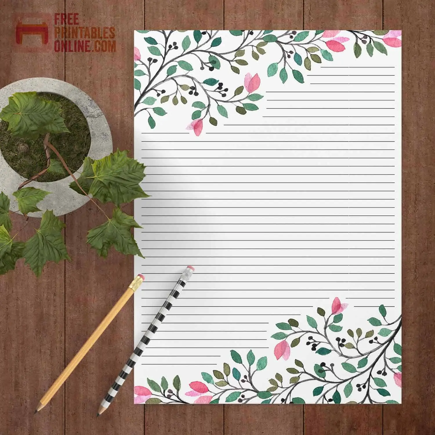 lined stationery paper