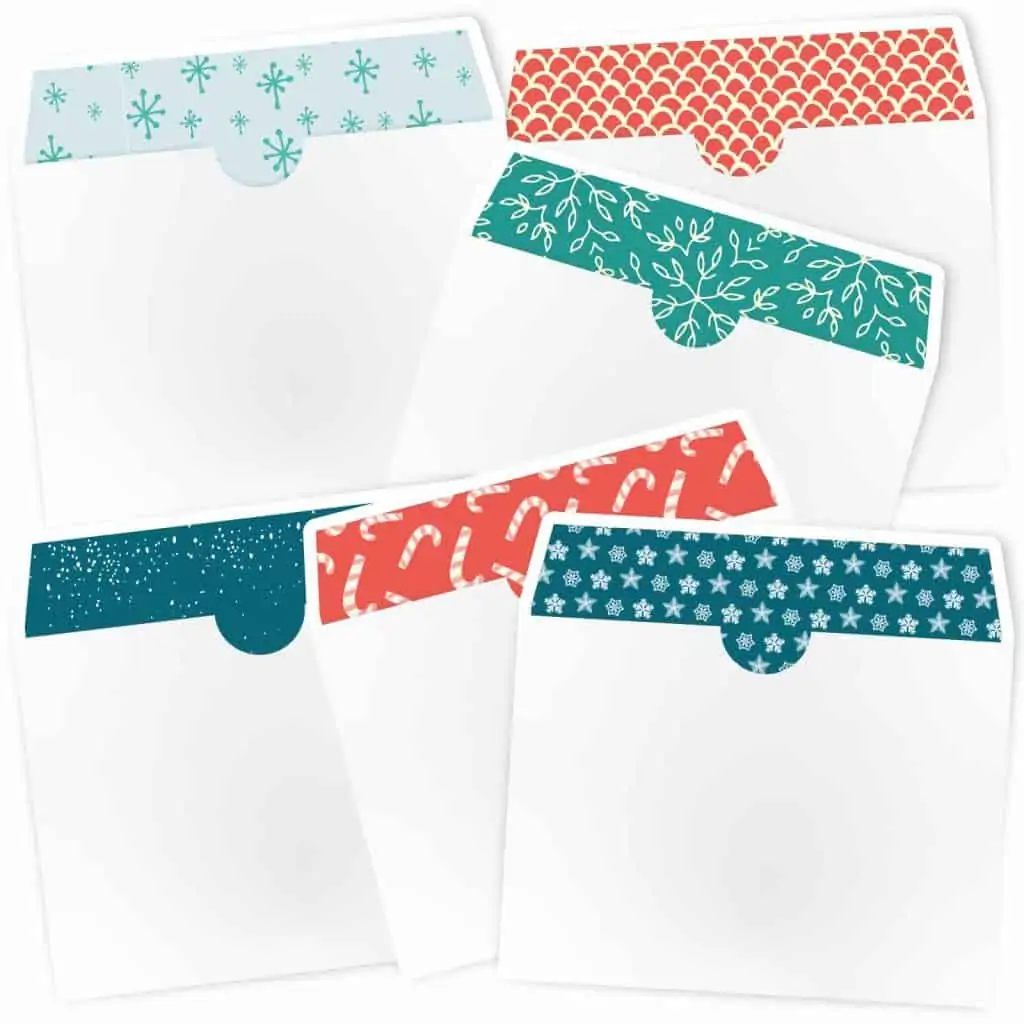 A2 Christmas Envelope Liners