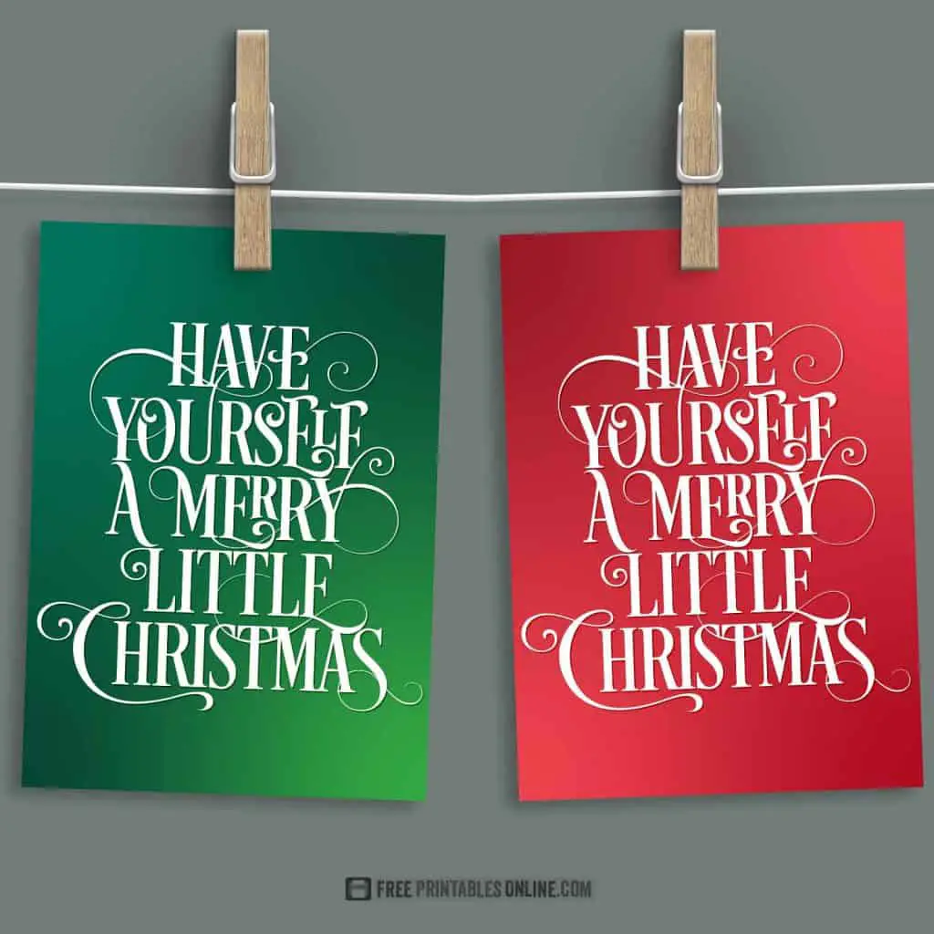 Have yourself a Merry Little Christmas greeting cards