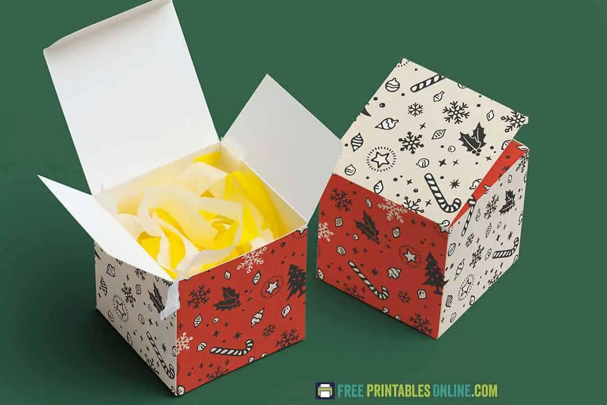 square paper box template