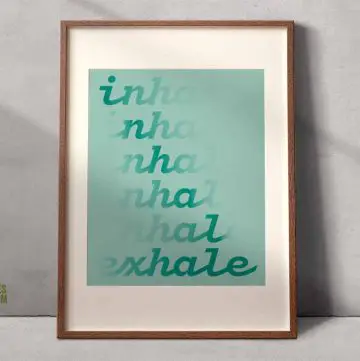inhale exhale printable poster