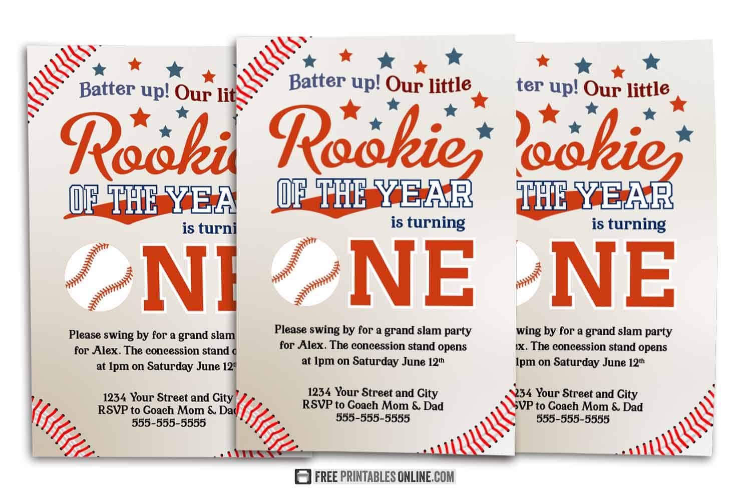 Printable Boston Red Sox Birthday Invitation Instant Download