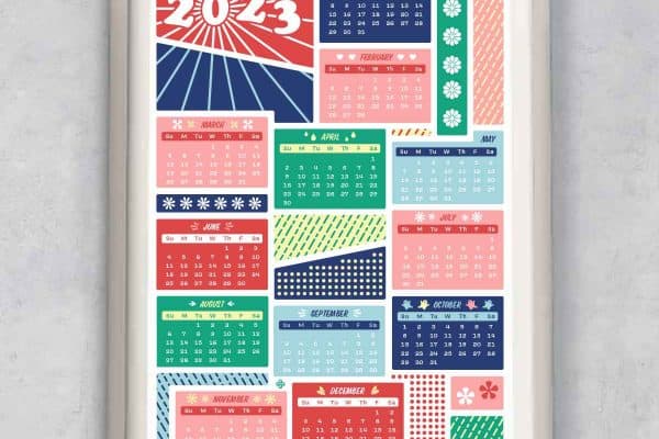 Free printable 2023 calendar (thumbnail image)