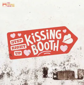 kissing booth sign