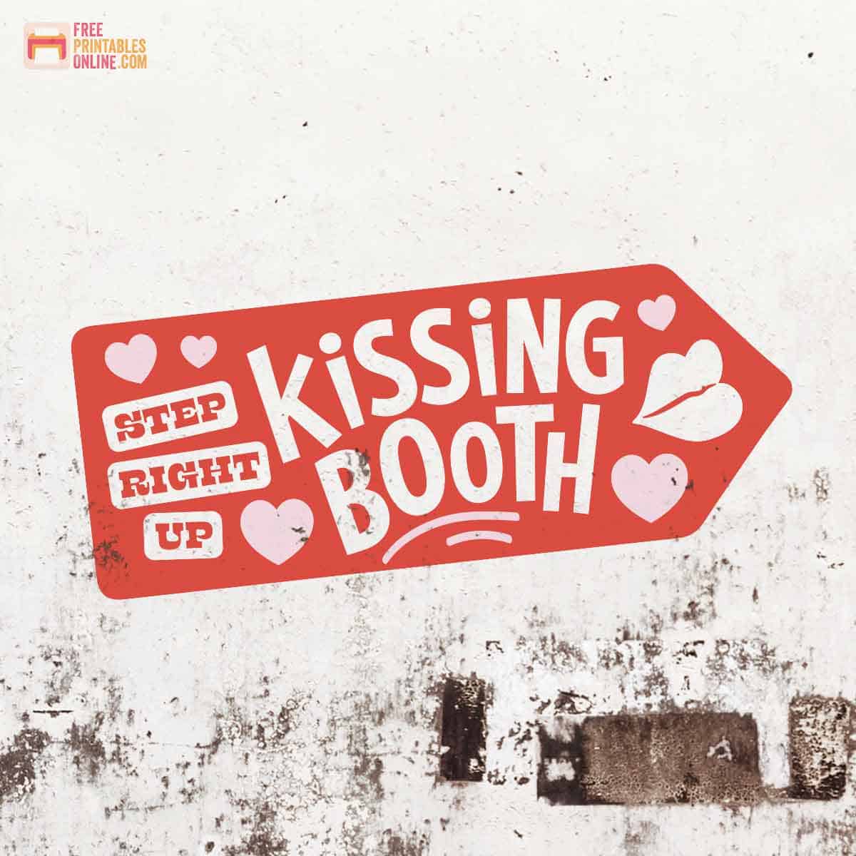 Free printable kissing booth sign LaptrinhX / News
