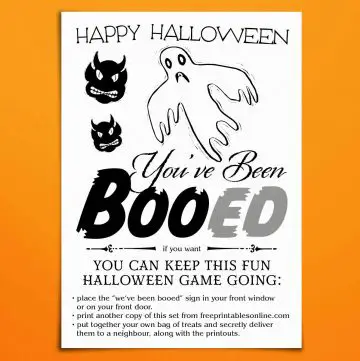you've been booed printable