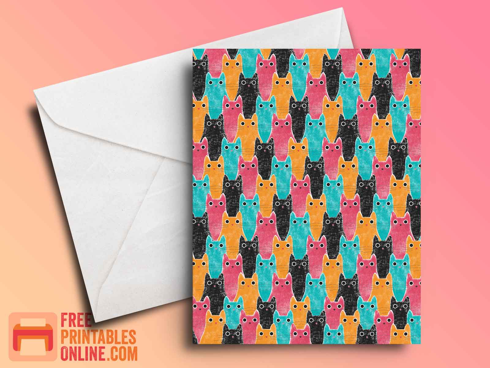 printable cat birthday cards free printables online