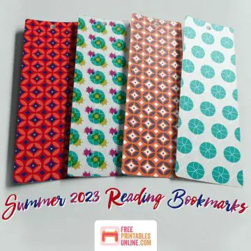 Summer 2023 free patterned bookmarks