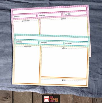 old school halftone recipe cards