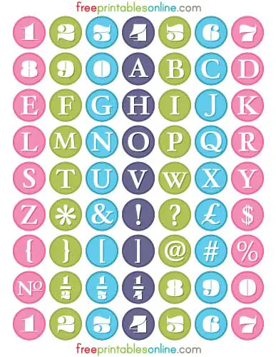Alphabetic & Numeric Round Printable Labels | Free Printables Online