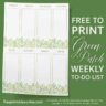 Green Patch Weekly to Do List (A4)