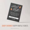 Black & Orange Bottles Nappy Raffle Tickets
