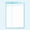 Blue Love Sick Printable Recipe Page Template (Letter Size)