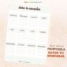 Printable Dates to Remember (A4)