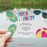 Swimming Pool Party Invitations