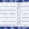Navy Blue Snowflakes Printable Christmas List