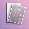 Purple Make a Wish Printable Card