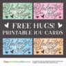 Unlimited Hugs Printable IOU Cards