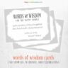Words of Wisdom Printable Cards