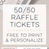 50/50 Raffle Ticket Template