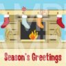 Stockings Lined Season's Greetings Card