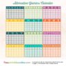Yearless Monthly Printable Calendar