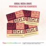 Blocky Color Hashtag Wedding Social Media Cards