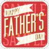 Red Letterpress Happy Father's Day Card